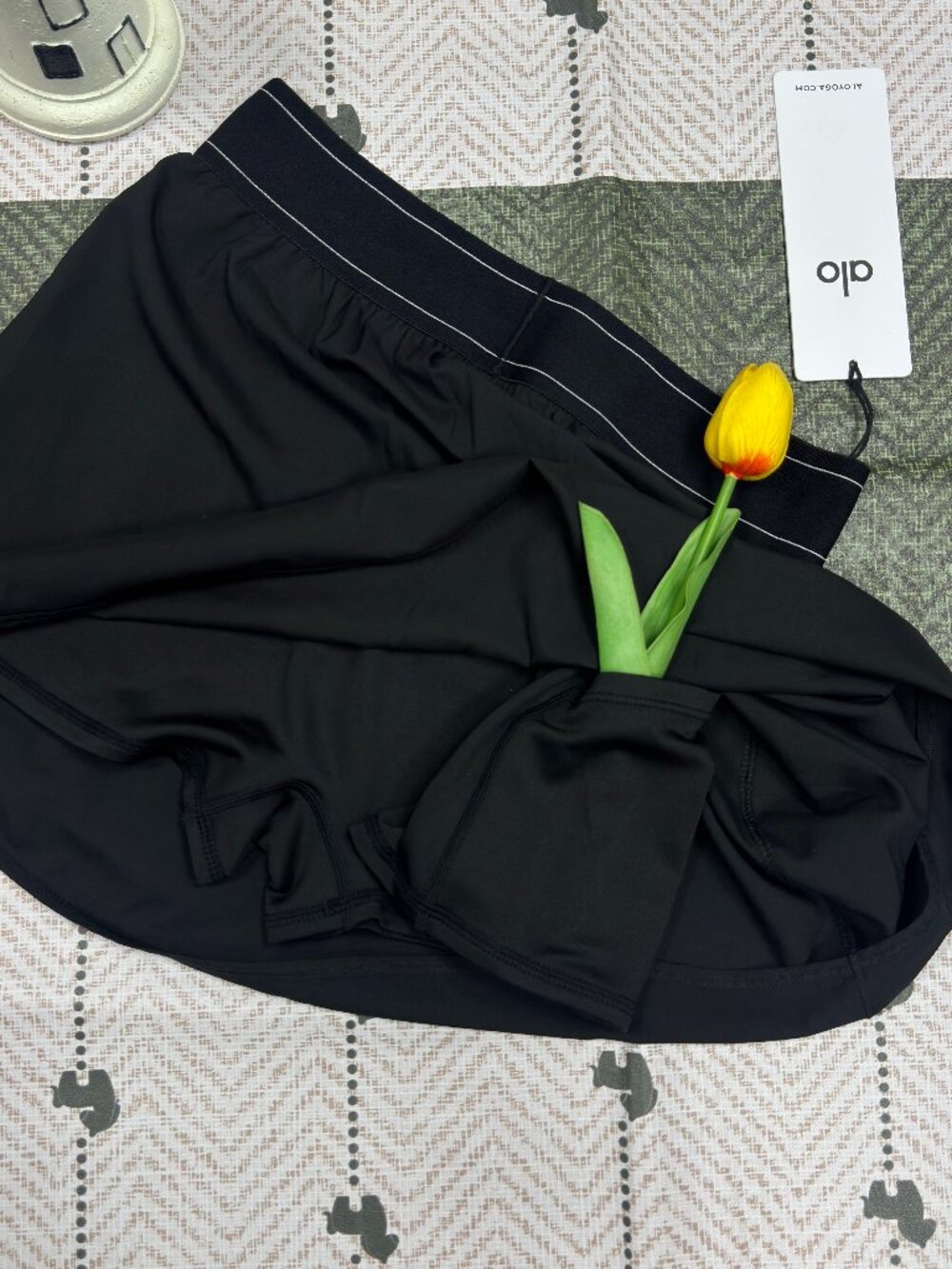 ALO Yoga Women’s Match Point Tennis Skirt Black🥰🖤Cute & Sporty Girly Style - Picture 5 of 7